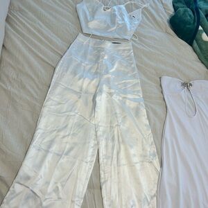 Lulu's White Wide Leg Jumpsuit